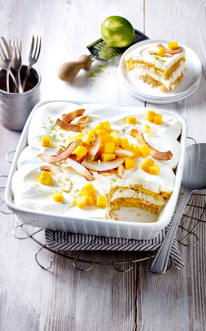 Exotic Light Mango Coconut Tiramisu