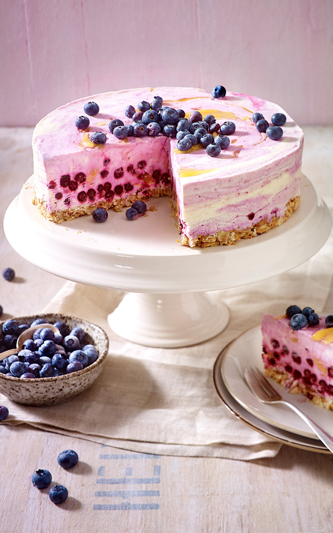 Frozen Blueberry-Lemon-Cheesecake