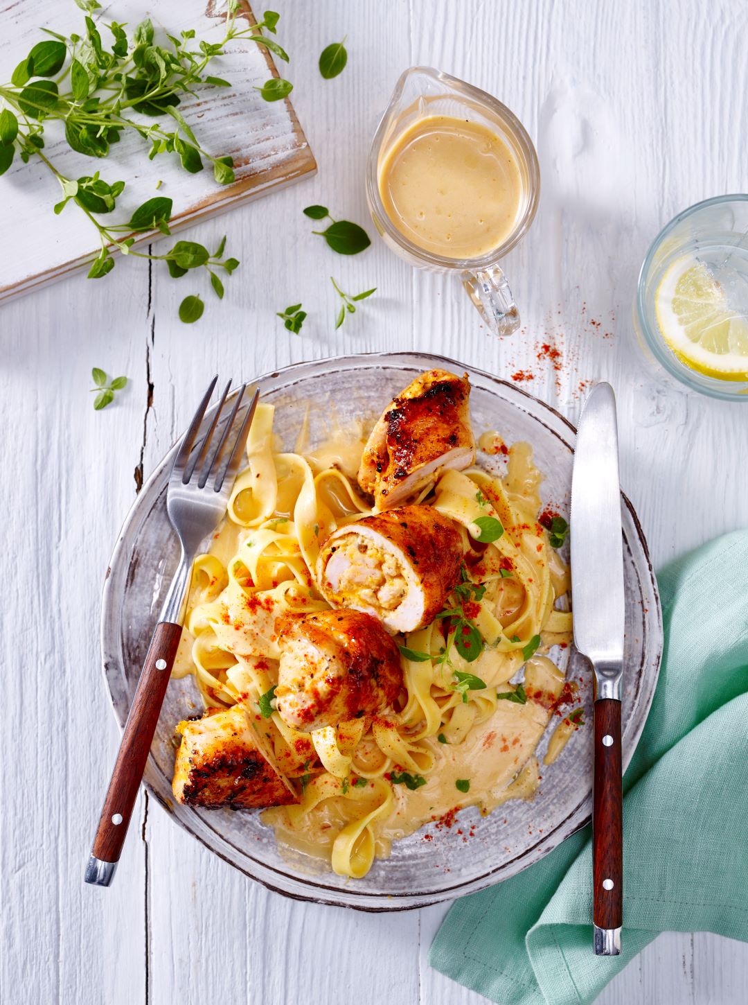 Chicken Roulades with Cream Cheese Filling